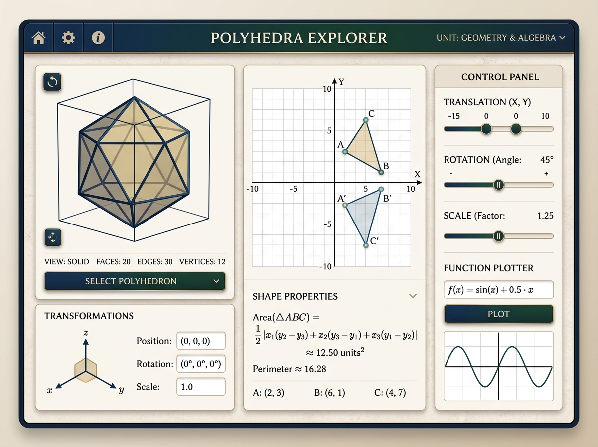 Interactive Manipulatives & Geometry Engine